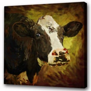 Handgeschilderd koeien schilderij Koei foto 1