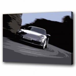 Olieverf schilderij Porsche Carrera foto 1