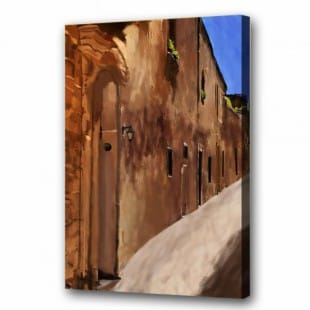 Olieverf schilderij toscaans steegje foto 1